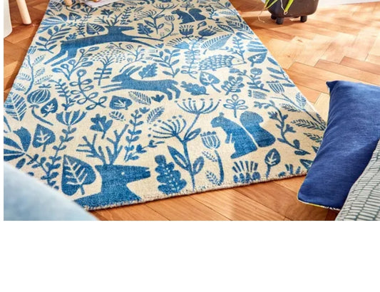 Cobalt Pure Wool Rug